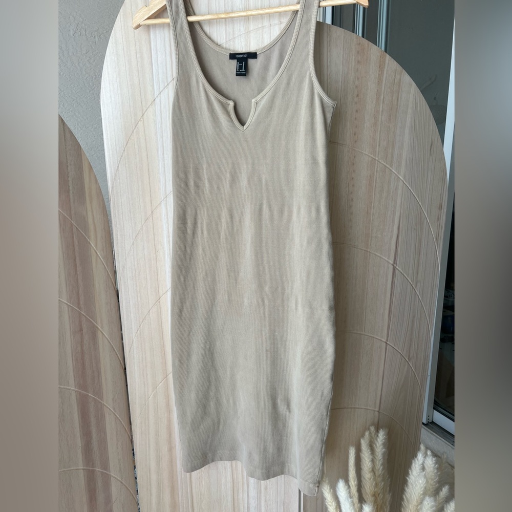 F21 | Tan Bodycon Dress